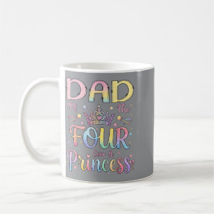 Mug Papa de la princesse de 4 ans pour son 4ème annive