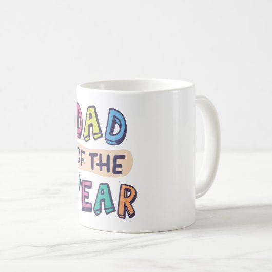 Mug Papa de l'année (Devant droit)