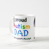 Mug Papa de l'autisme fier (Devant gauche)