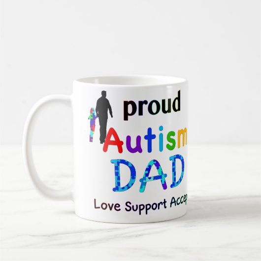 Mug Papa de l'autisme fier (Gauche)