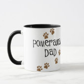 Mug Papa de Pomeranian (Gauche)
