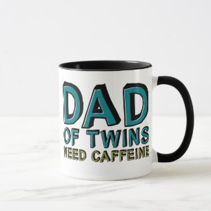 Mug Papa de Twins a besoin de caféine