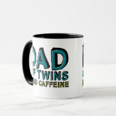 Mug Papa de Twins a besoin de caféine (Devant gauche)