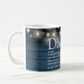 Mug Papa Définition Bleu Russe Bois Éclairage à cordes (Gauche)