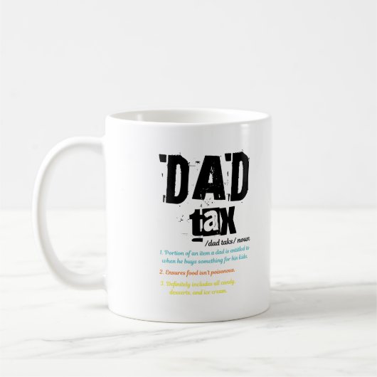 Mug Papa Définition de l'impôt Drôle de la paternité V (Gauche)