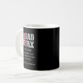 Mug Papa Définition de l'impôt Hommes Fête des pères a (Devant gauche)
