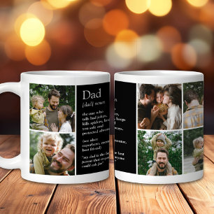 Mug Papa Définition Drôle & Coeur Photo personnalisée