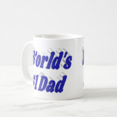 Mug Papa, demi-texte bleu (Devant gauche)