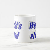Mug Papa, demi-texte bleu (Centre)
