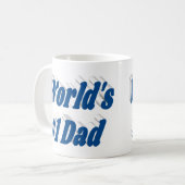 Mug Papa, demi-texte bleu (Devant gauche)