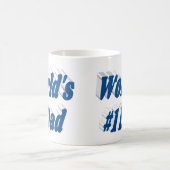 Mug Papa, demi-texte bleu (Centre)