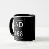 Mug Papa depuis 1968 68 Esthétique promu à papa (Devant gauche)