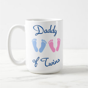 Mug Papa des empreintes de pas de jumeaux
