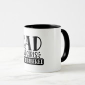 Mug Papa des filles en plus grand nombre (Devant droit)
