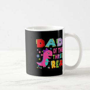 Mug Papa des trois Rex 3e anniversaire garçon dinosaur
