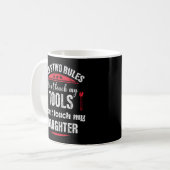 Mug Papa Deux Règles Ne Touchez Pas Mes Outils Ne Touc (Devant gauche)
