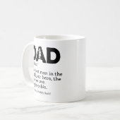 Mug Papa Dictionnaire Définition Fête des pères Cadeau (Devant gauche)