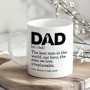 Mug Papa Dictionnaire Définition Fête des pères Cadeau