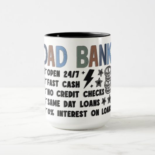 Mug Papa Drôle Banque (Centre)