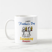 Mug Papa Drôle nageur Sperm Père Champions de natation (Gauche)