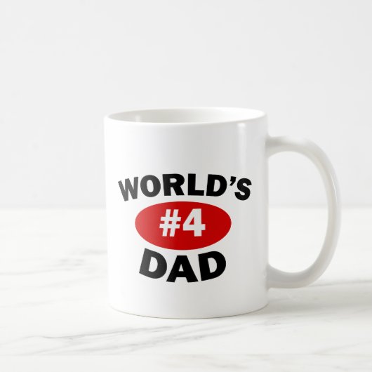 Mug Papa du #4 du monde (Droite)