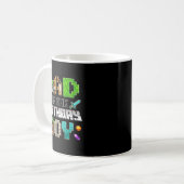 Mug Papa du garçon d'anniversaire Funny Gaming Anniver (Devant gauche)