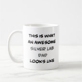 Mug papa du laboratoire d'argent, super (Gauche)