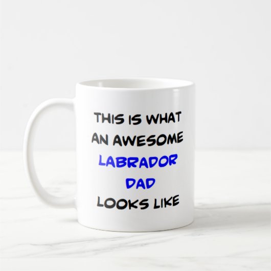 Mug papa du labrador, génial (Gauche)