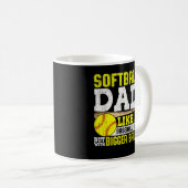 Mug Papa Du Softball Comme Un Basball Avec Des Ballons (Devant droit)