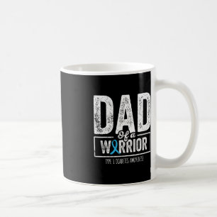 Mug Papa D'Un Guerrier Type 1 Diabète Sensibilisation