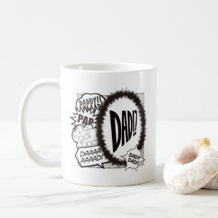 Mug PAPA EN DEHORS DE LA TÊTE. Version comique Café Mu