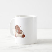 Mug Papa endormi mignon haricot de café (Devant gauche)