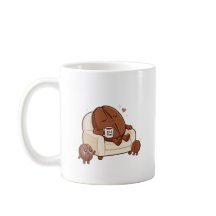 Papa endormi mignon haricot de café