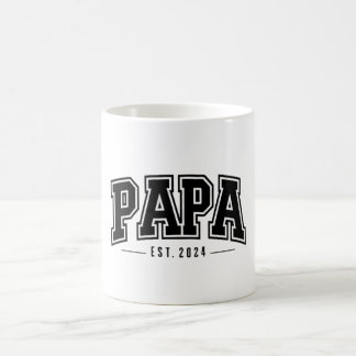 Mug Papa Est. 2024 - Célébration des nouveaux grands-p