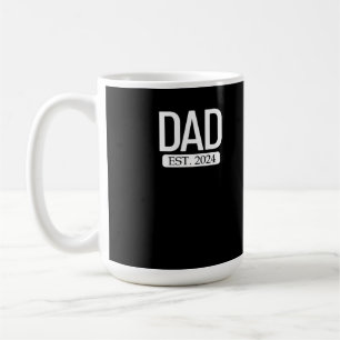 Mug Papa Est. 2024 Femme enceinte Fête des nouveaux pè