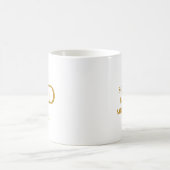 Mug Papa Est. Date avec les noms d'enfants Gold Script (Centre)