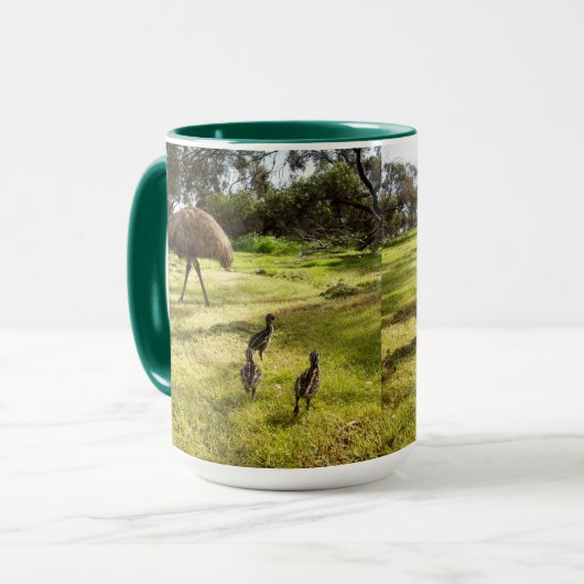 Mug Papa Et Bébé Emus, (Devant gauche)
