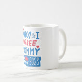 Mug Papa et I agree Maman est le patron (Devant droit)