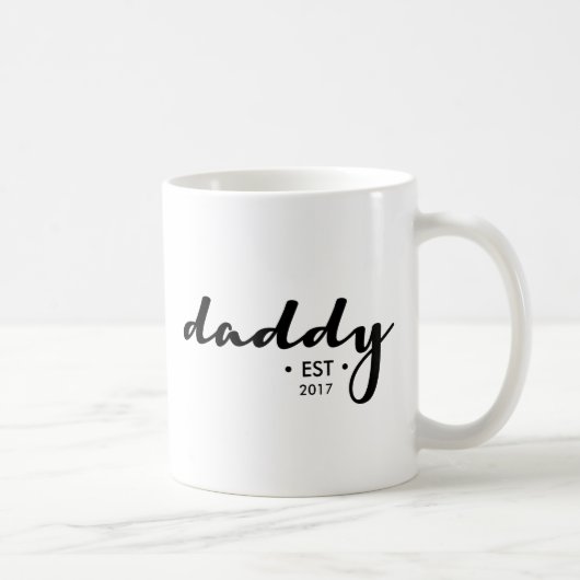 Mug Papa, établi, année, personnalisé (Droite)
