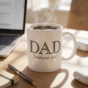 Mug Papa établi gras noir blanc