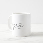 Mug Papa établi | Papa Cadeau simple personnalisé (Devant gauche)