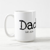 Mug Papa Établit Gras Noir Blanc (Gauche)