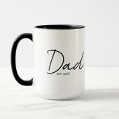 Mug Papa Établit un Script Moderne Minimal Noir (Gauche)
