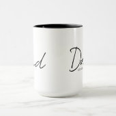 Mug Papa Établit un Script Moderne Minimal Noir (Centre)