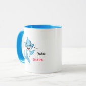 Mug Papa Famille Requin Heureuse (Devant gauche)