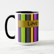 Mug Papa Fête des Pères rayé Coloré