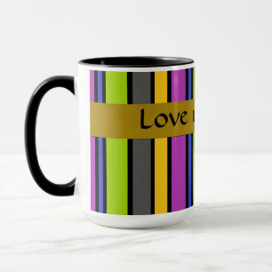 Mug Papa Fête des Pères rayé Coloré