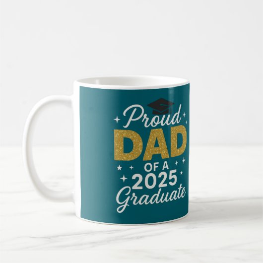 Mug Papa fier d'un diplômé de 2025 (Gauche)