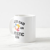Mug Papa fier d'un fils autiste (Devant gauche)