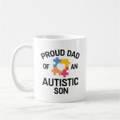 Mug Papa fier d'un fils autiste (Gauche)